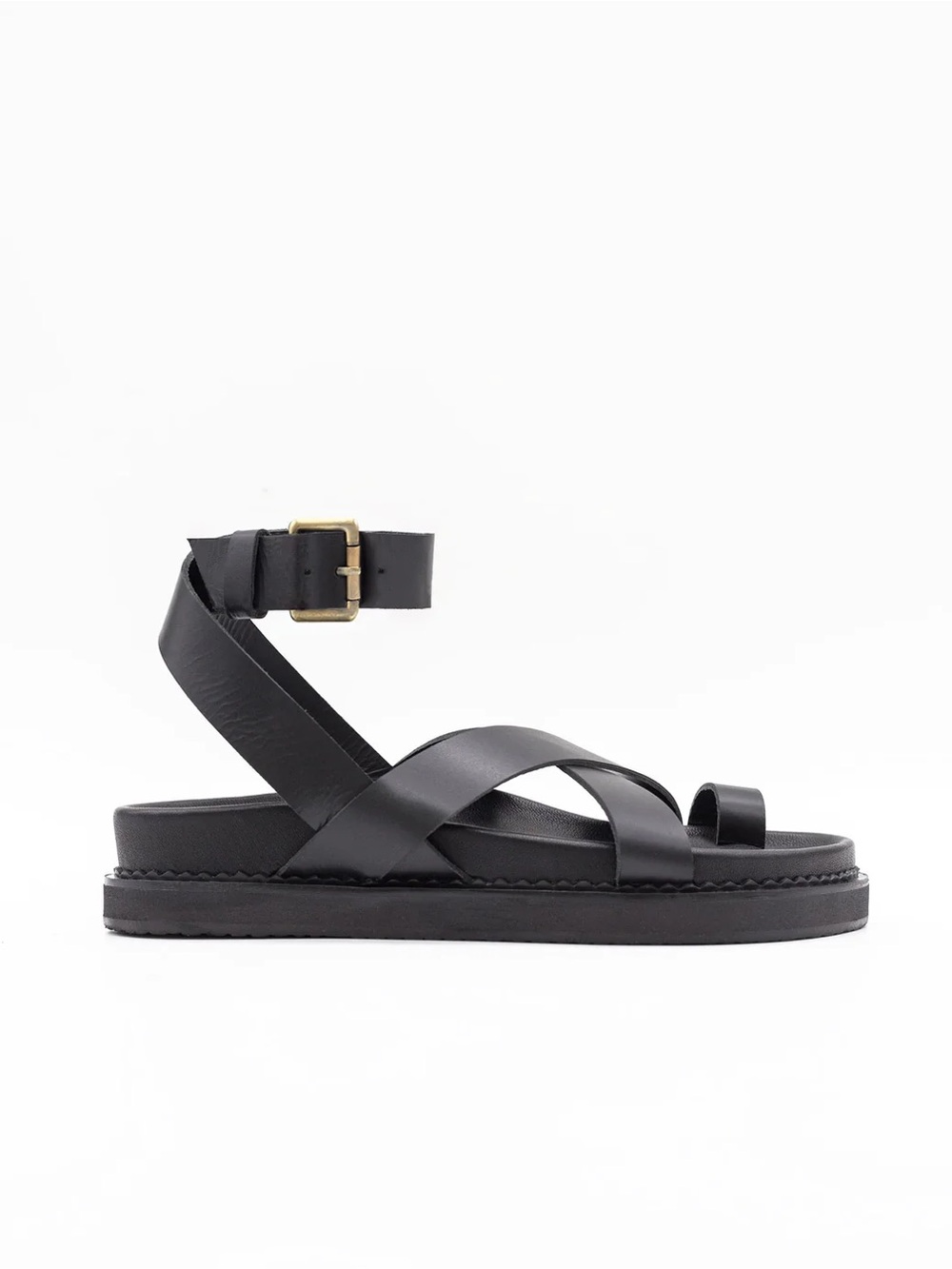 Liberte Leather Brontë Women's Sandals in Black - Picture 5 of 5